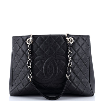 Chanel Grand Shopping Tote Quilted Caviar