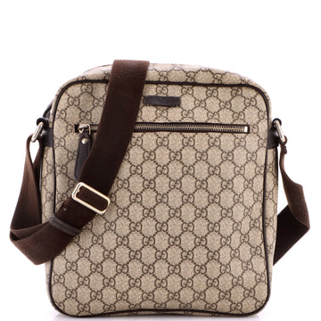 Gucci Front Zip Messenger GG Coated Canvas Medium