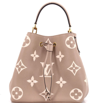 Louis Vuitton NeoNoe Handbag Bicolor Monogram Empreinte Giant MM