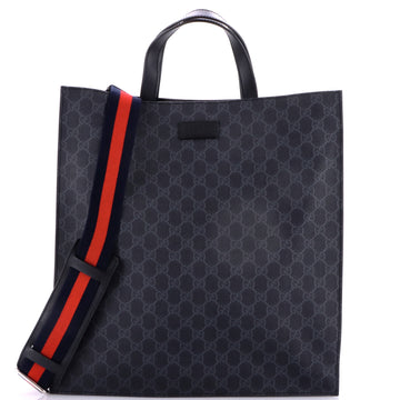 Gucci Convertible Soft Open Tote GG Coated Canvas Tall