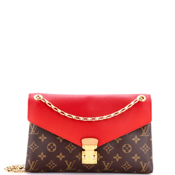 Louis Vuitton Pallas Chain Shoulder Bag Monogram Canvas and Calfskin