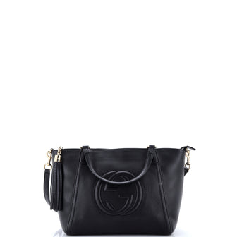 Gucci Soho Convertible Top Handle Bag Leather Small