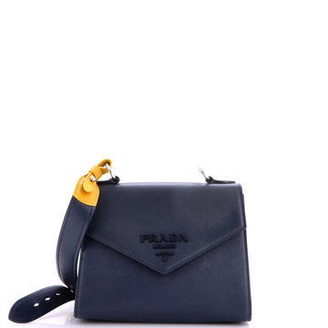 Prada Monochrome Shoulder Bag Saffiano Leather Medium