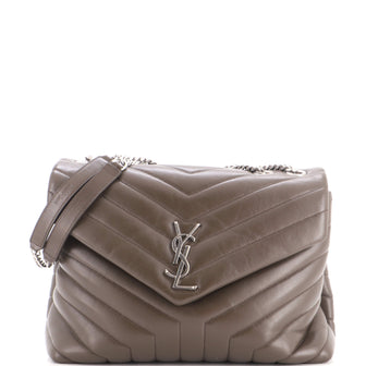 Saint Laurent Loulou Shoulder Bag Matelasse Chevron Leather Medium