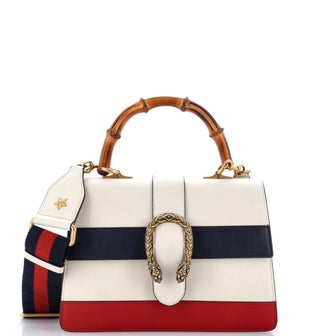 Gucci Dionysus Bamboo Top Handle Bag Colorblock Leather Medium