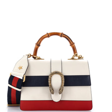 Gucci Dionysus Bamboo Top Handle Bag Colorblock Leather Medium