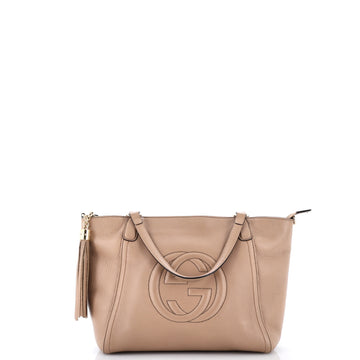Gucci Soho Convertible Top Handle Bag Leather Small