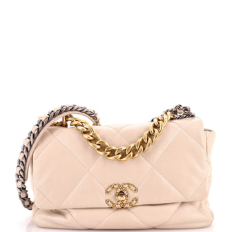 Chanel 19 Flap Bag Quilted Leather Large