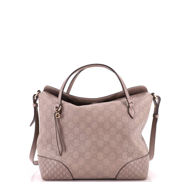 Gucci Bree Convertible Top Handle Bag Guccissima Leather Medium