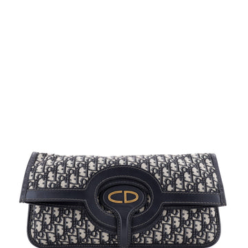 Christian Dior Fold Over Clutch Oblique Canvas
