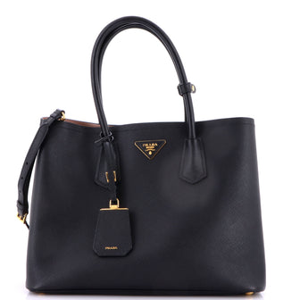 Prada Cuir Double Tote Saffiano Leather Large