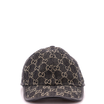 Gucci Baseball Cap GG Denim with Leather
