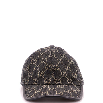 Gucci Baseball Cap GG Denim with Leather