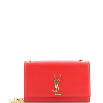 Saint Laurent Classic Monogram Crossbody Bag Grainy Leather Medium