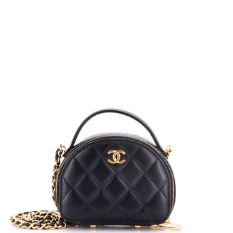 Chanel Chic Riviera Vanity Case with Chain Quilted Lambskin Mini