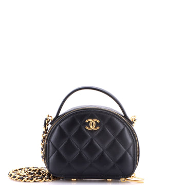 Chanel Chic Riviera Vanity Case with Chain Quilted Lambskin Mini