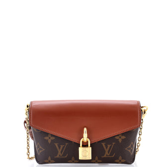 Louis Vuitton Padlock on Strap Handbag Monogram Canvas and Leather