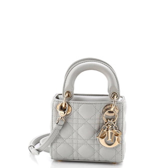 Christian Dior Lady Dior Bag Cannage Quilt Lambskin Micro