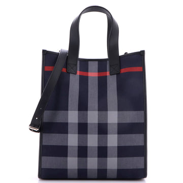 Burberry Book Tote Check E-Canvas Medium