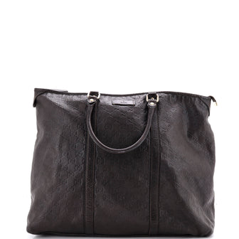 Gucci Joy Zip Top Tote Guccissima Leather Medium