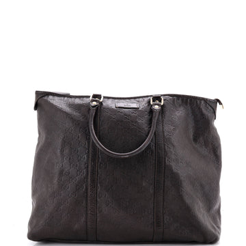 Gucci Joy Zip Top Tote Guccissima Leather Medium