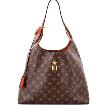 Louis Vuitton Flower Hobo Monogram Canvas with Leather