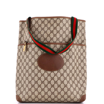 Gucci Vintage Web Strap Tote GG Coated Canvas Medium