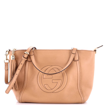 Gucci Soho Convertible Top Handle Bag Leather Small