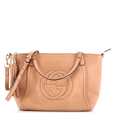 Gucci Soho Convertible Top Handle Bag Leather Small
