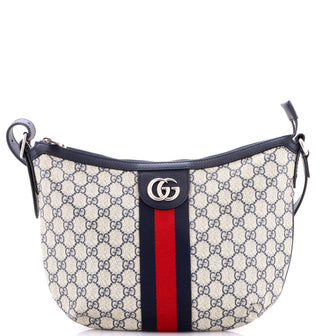 Gucci Ophidia Half Moon Hobo GG Coated Canvas Small