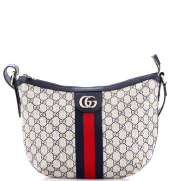 Gucci Ophidia Half Moon Hobo GG Coated Canvas Small