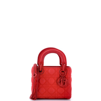 Christian Dior Ultra Matte Lady Dior Chain Bag Cannage Quilt Calfskin Mini