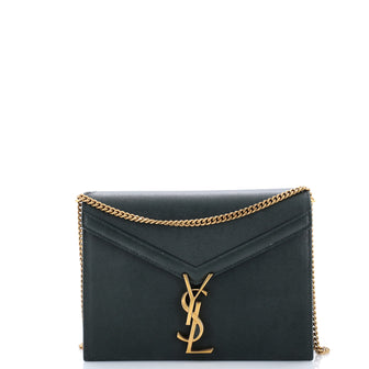 Saint Laurent Cassandra Chain Shoulder Bag Leather Small