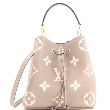 Louis Vuitton NeoNoe Handbag Bicolor Monogram Empreinte Giant MM