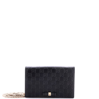 Gucci Signature Wallet on Chain Guccissima Leather