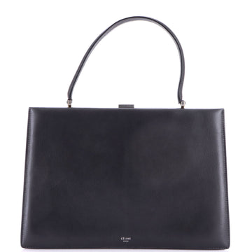 Celine Clasp Top Handle Bag Leather Medium