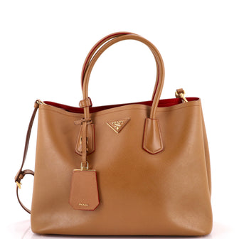 Prada Cuir Double Tote Saffiano Leather Medium