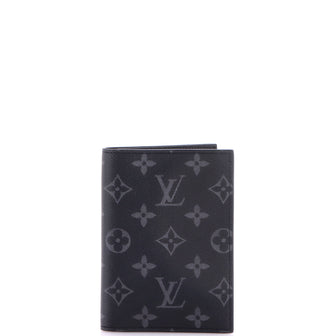 Louis Vuitton Passport Cover Monogram Eclipse Canvas