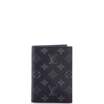 Louis Vuitton Passport Cover Monogram Eclipse Canvas