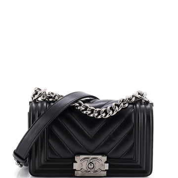 Chanel Boy Flap Bag Chevron Lambskin Small