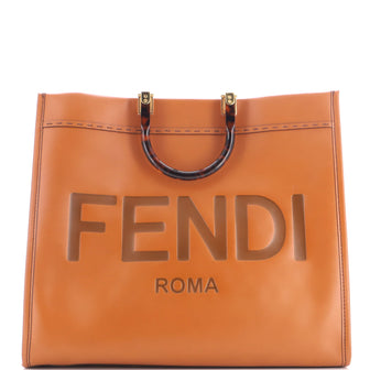 Fendi Sunshine Shopper Tote Leather Large