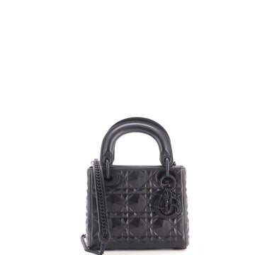 Christian Dior Lady Dior Bag Diamond Motif Cannage Calfskin Mini
