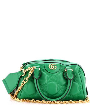 Gucci Ophidia Convertible Boston Top Handle Bag GG Matelasse Leather Mini