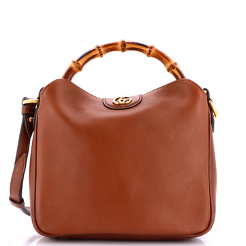 Gucci Diana NM Bamboo Shoulder Bag Leather Small