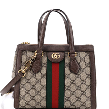 Gucci Ophidia Top Handle Tote GG Coated Canvas Small