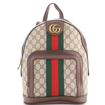 Gucci Ophidia Backpack GG Coated Canvas and Leather Small