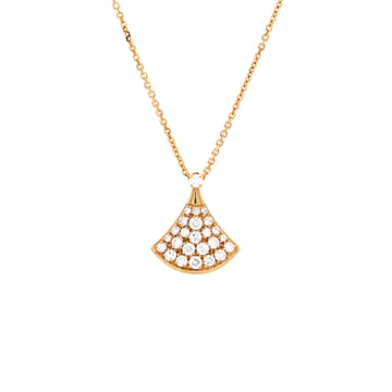 Bvlgari Divas' Dream Pendant Necklace 18K Yellow Gold with Diamonds Small