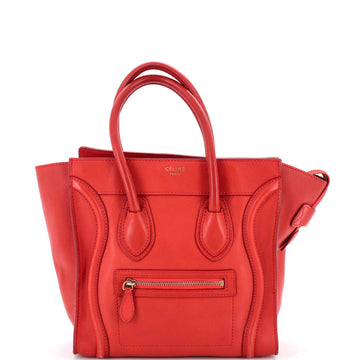 Celine Luggage Bag Smooth Leather Micro