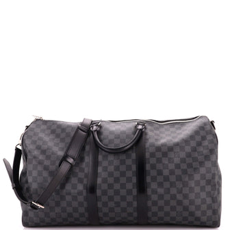 Louis Vuitton Keepall Bandouliere Bag Damier Graphite 55