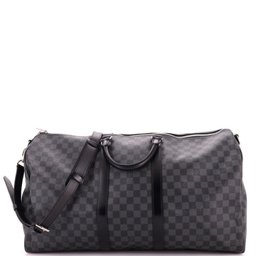Louis Vuitton Keepall Bandouliere Bag Damier Graphite 55